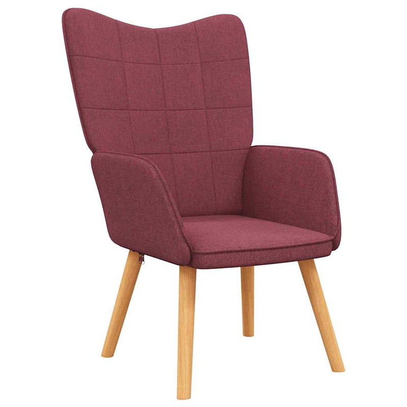 Scaun de relaxare, roșu vin, material textil