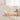 Scaun de relaxare cu taburet, crem, textil