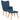 Scaun de relaxare cu taburet, albastru, textil