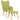 Scaun de relaxare cu taburet, verde, textil