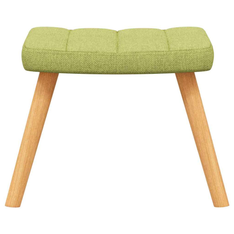 Scaun de relaxare cu taburet, verde, textil