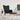 Scaun de relaxare cu taburet, negru, textil