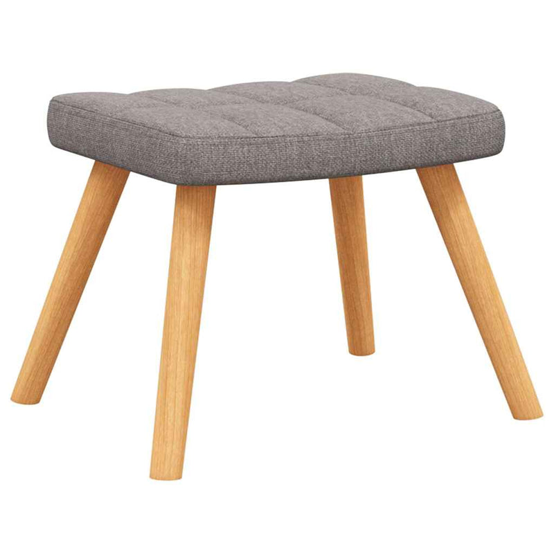 Scaun de relaxare cu taburet,taupe, textil