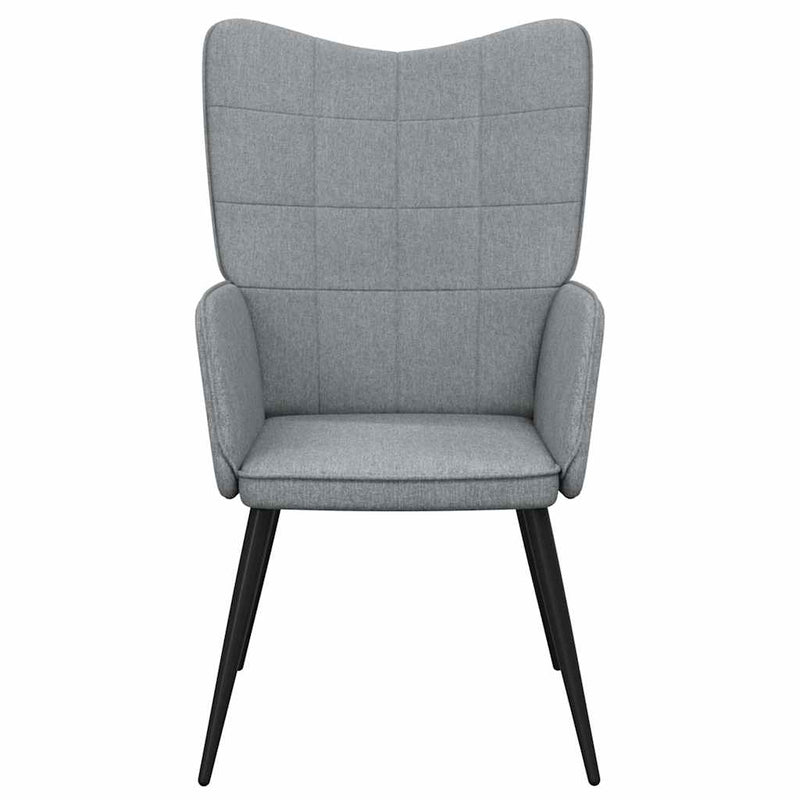 Scaun de relaxare, gri deschis, material textil
