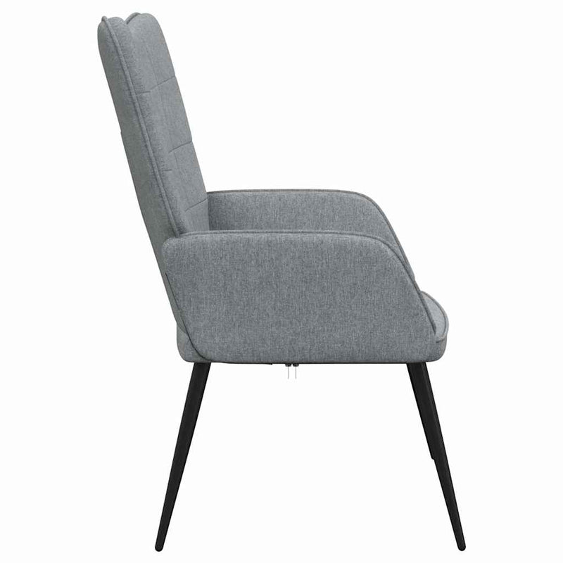 Scaun de relaxare, gri deschis, material textil