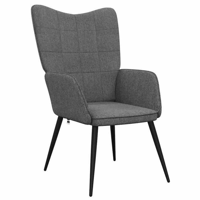 Scaun de relaxare, gri închis, material textil
