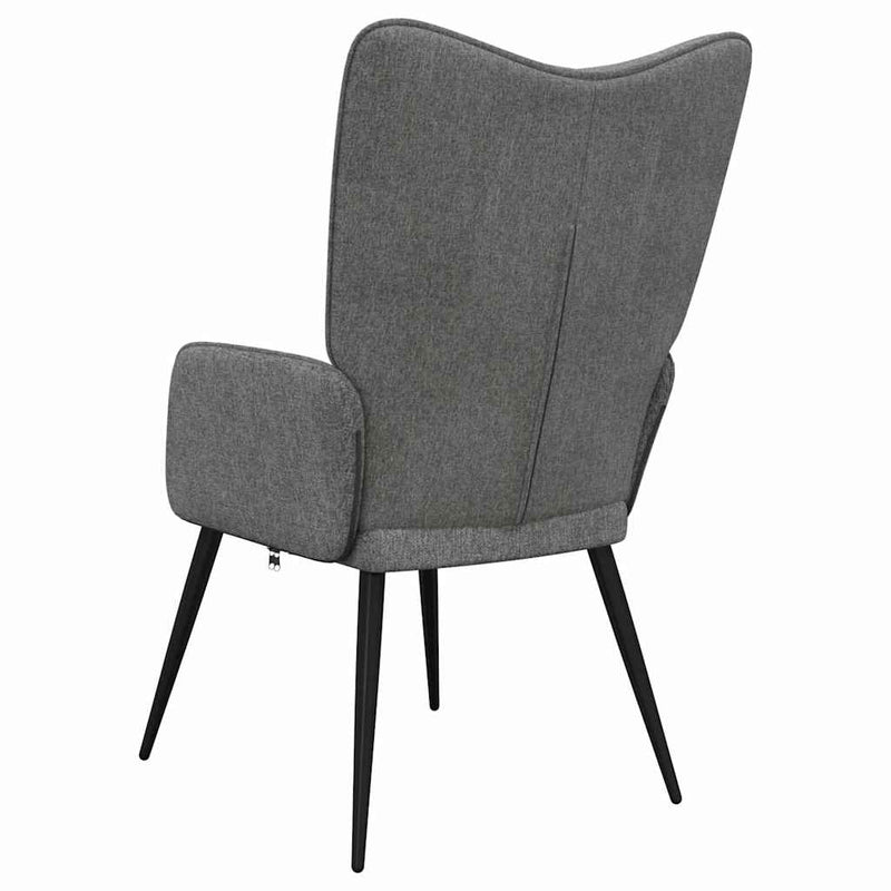 Scaun de relaxare, gri închis, material textil