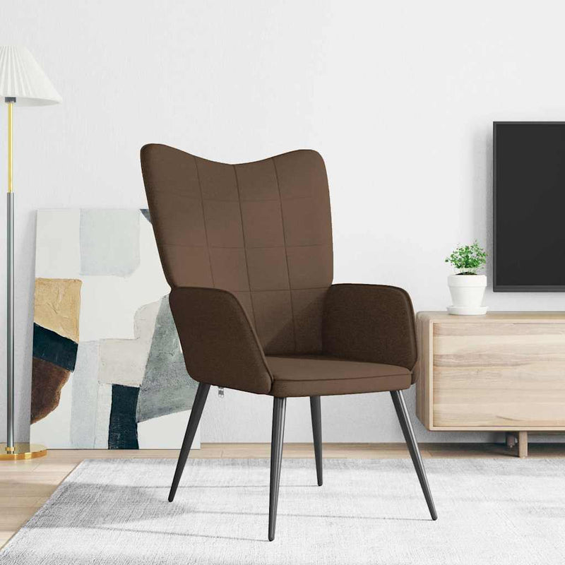 Scaun de relaxare, maro, material textil