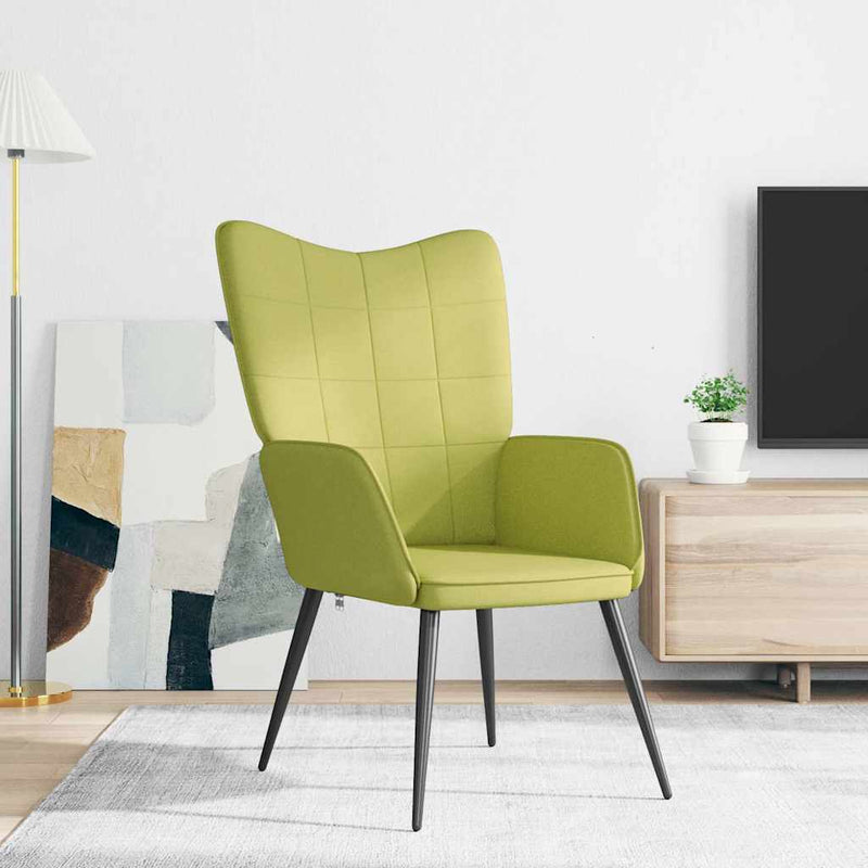 Scaun de relaxare, verde, material textil