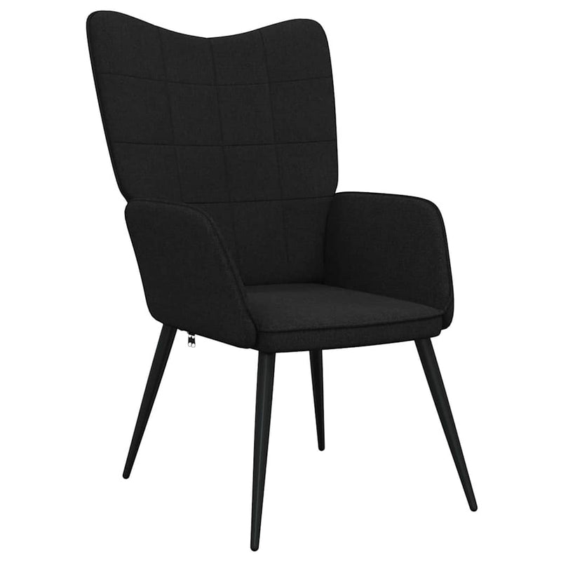 Scaun de relaxare, negru, material textil
