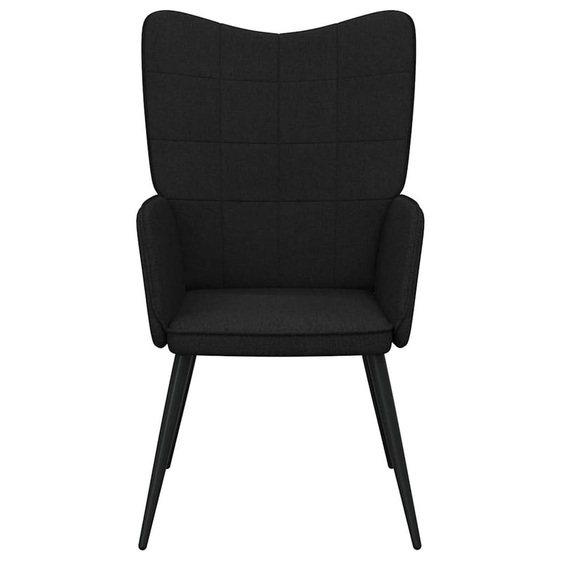 Scaun de relaxare, negru, material textil