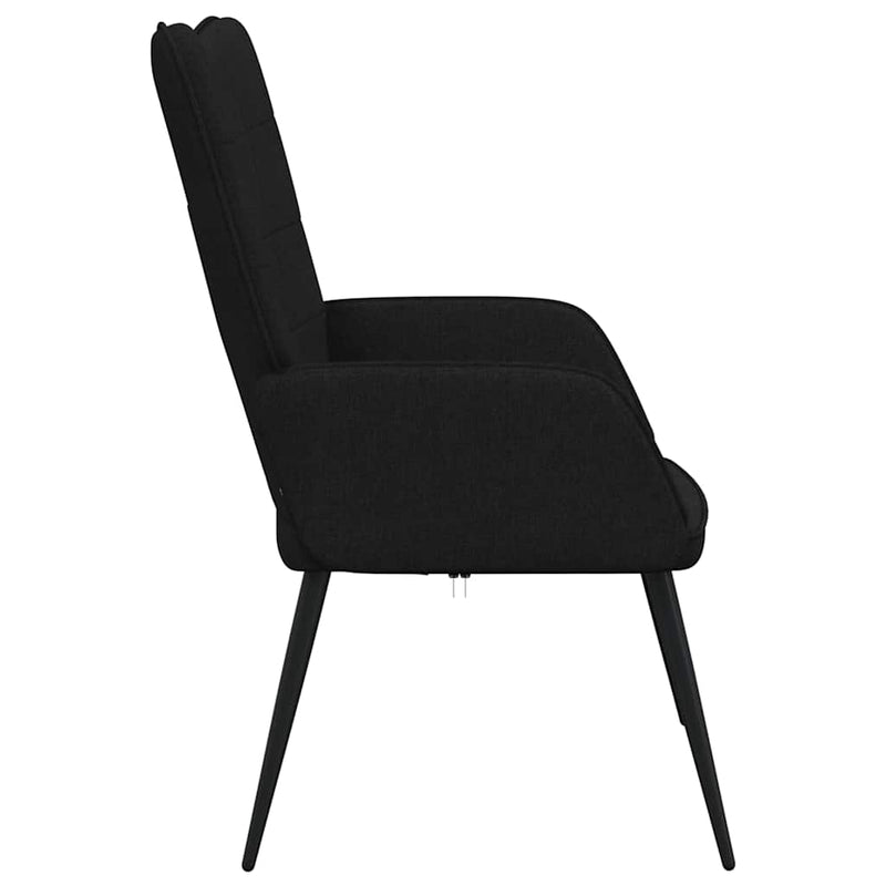 Scaun de relaxare, negru, material textil