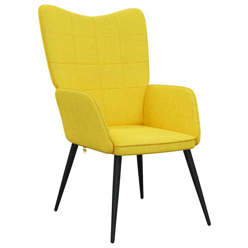 Scaun de relaxare, galben muștar, material textil