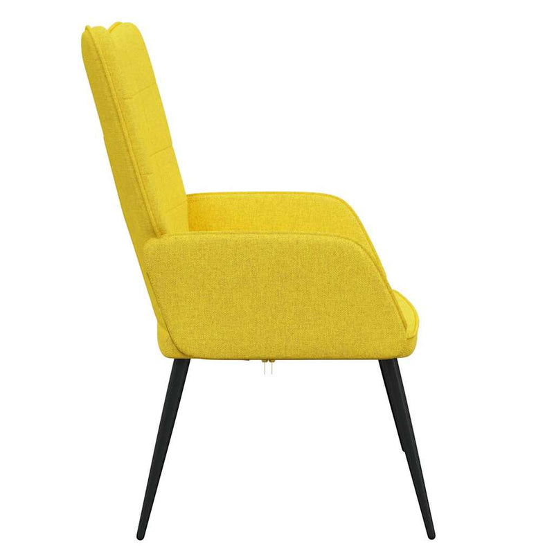 Scaun de relaxare, galben muștar, material textil
