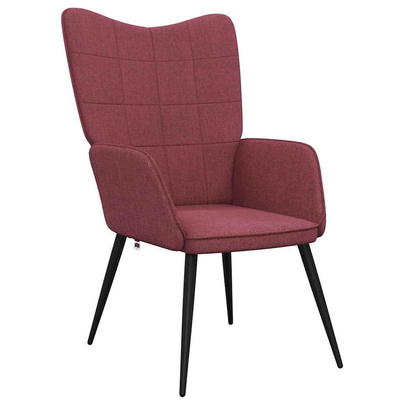 Scaun de relaxare, roșu vin, material textil