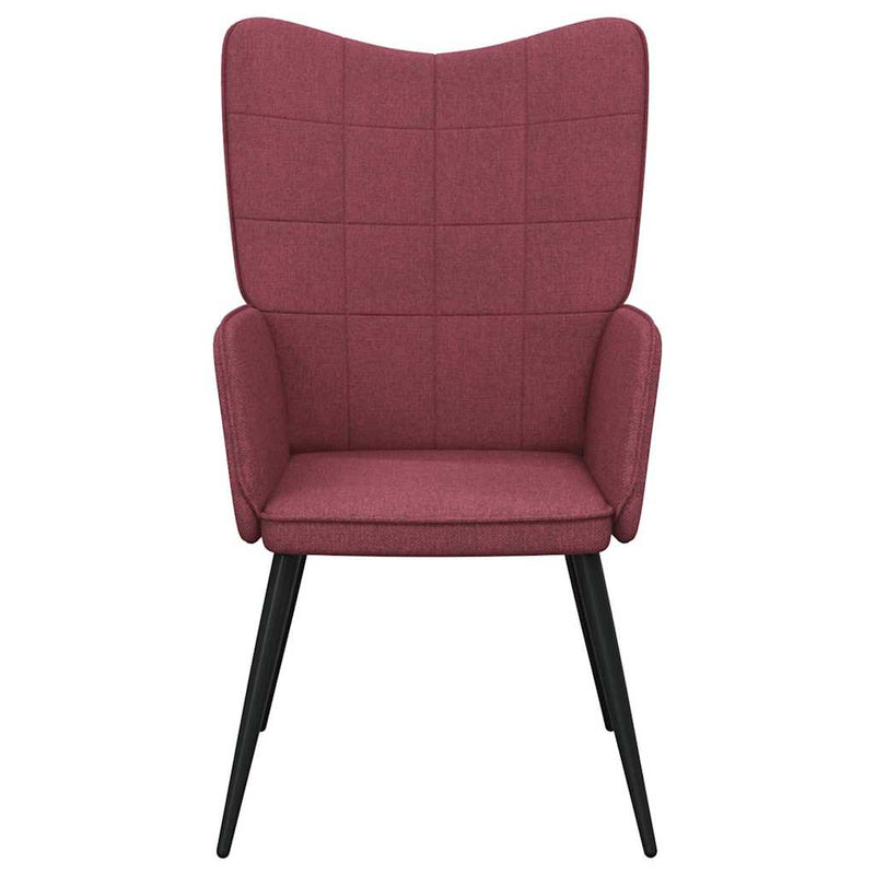 Scaun de relaxare, roșu vin, material textil