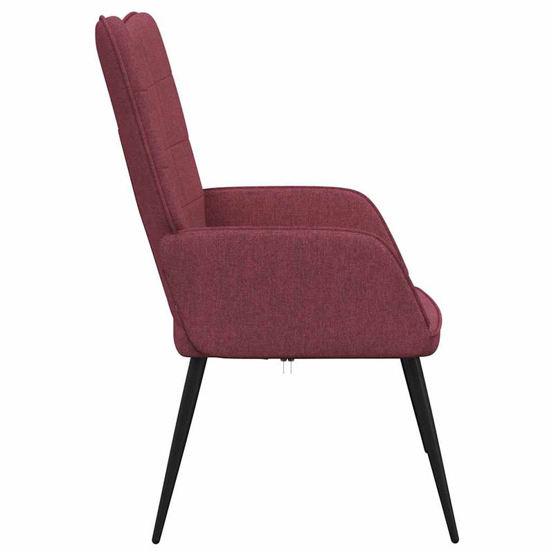 Scaun de relaxare, roșu vin, material textil