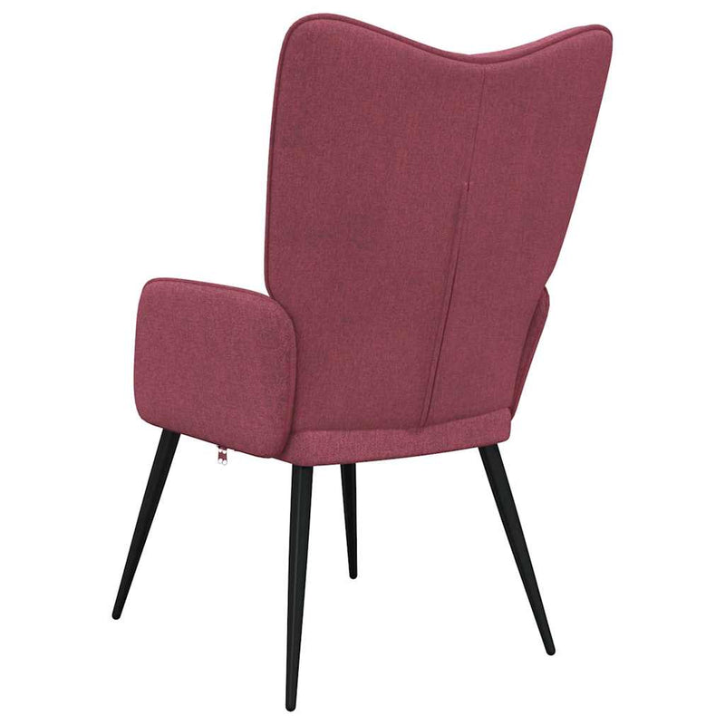 Scaun de relaxare, roșu vin, material textil