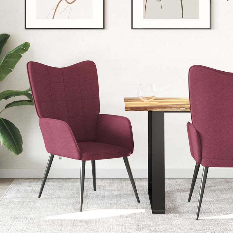 Scaun de relaxare, roșu vin, material textil