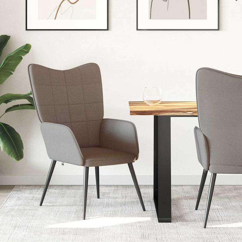 Scaun de relaxare, gri taupe, material textil