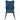 Scaun de relaxare cu taburet, albastru, textil