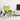 Scaun de relaxare cu taburet, verde, textil