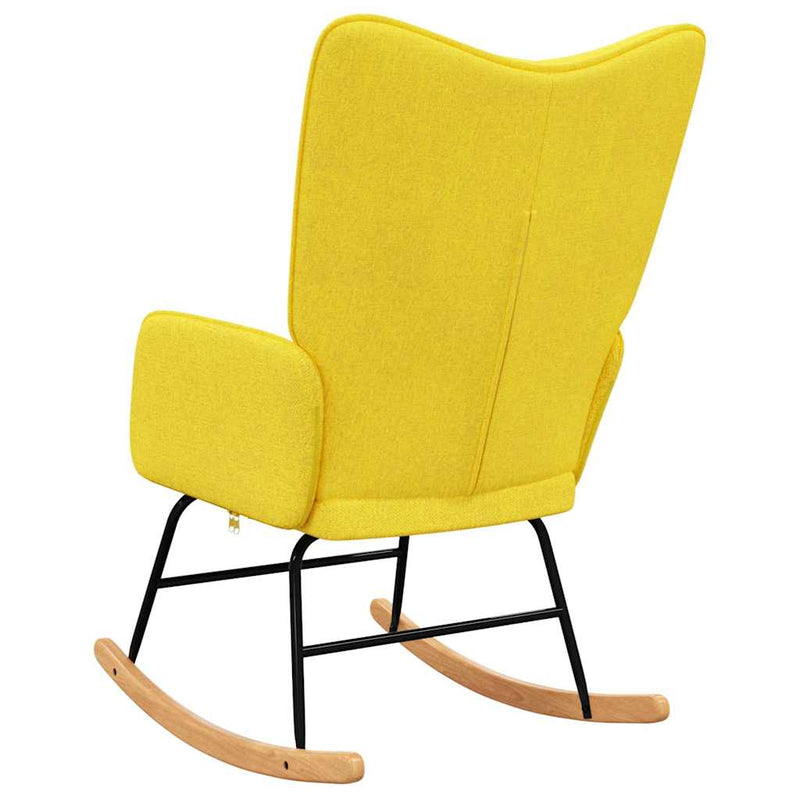 Scaun balansoar, galben muștar, material textil