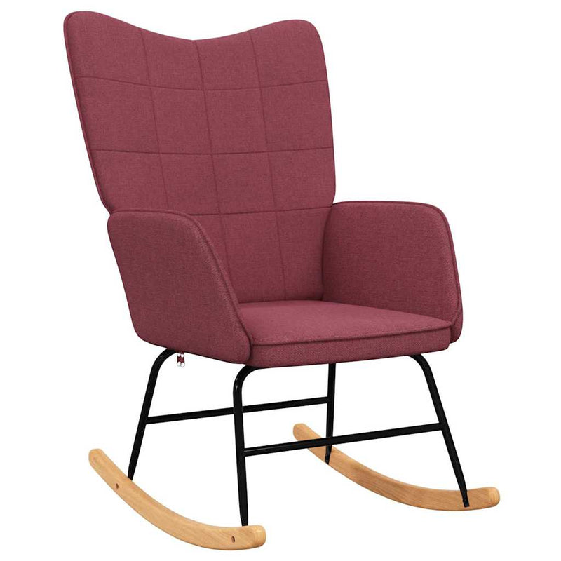 Scaun balansoar, roșu vin, material textil