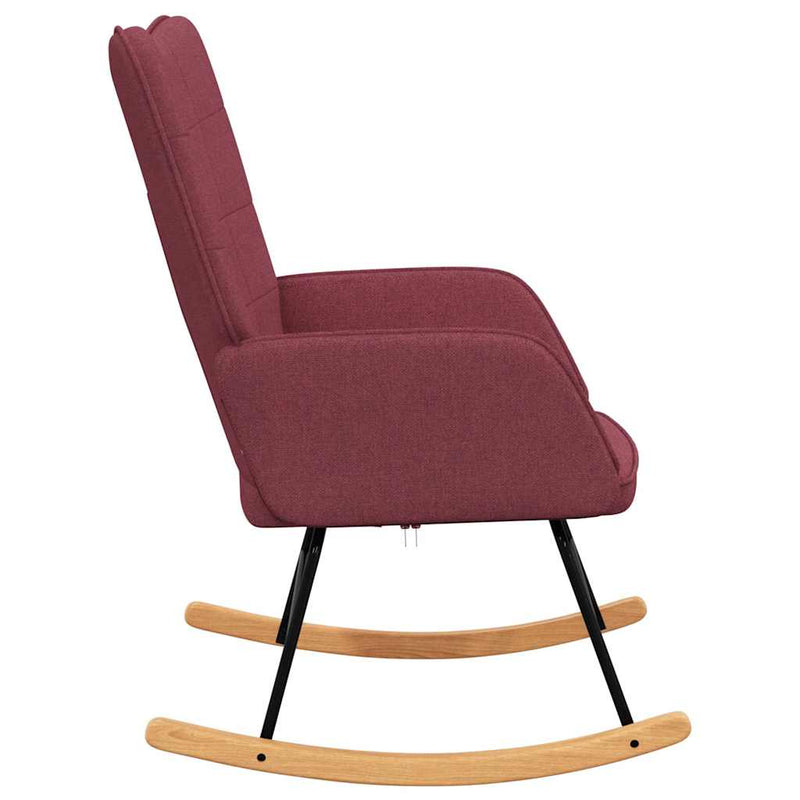 Scaun balansoar, roșu vin, material textil