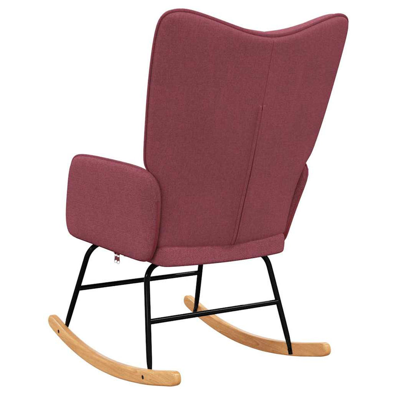 Scaun balansoar, roșu vin, material textil