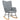 Scaun balansoar cu taburet, gri deschis, textil