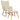 Scaun balansoar cu taburet, crem, textil