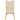 Scaun balansoar cu taburet, crem, textil