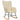 Scaun balansoar cu taburet, crem, textil
