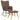 Scaun balansoar cu taburet, maro, textil