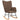 Scaun balansoar cu taburet, maro, textil