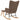 Scaun balansoar cu taburet, maro, textil
