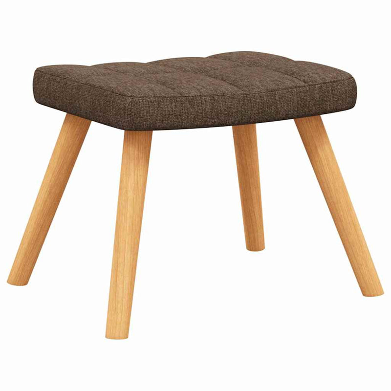Scaun balansoar cu taburet, maro, textil