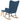 Scaun balansoar cu taburet, albastru, textil