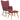 Scaun balansoar cu taburet, roșu vin, textil