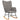 Scaun balansoar cu taburet, gri taupe, textil