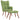 Scaun de relaxare cu taburet, verde deschis, catifea