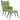 Scaun de relaxare cu taburet, verde deschis, catifea