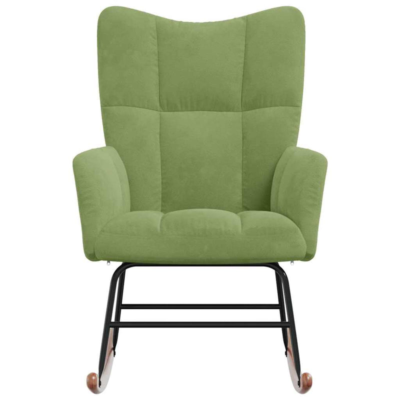 Scaun balansoar, verde deschis, catifea