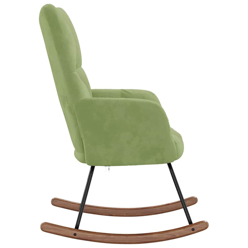 Scaun balansoar, verde deschis, catifea