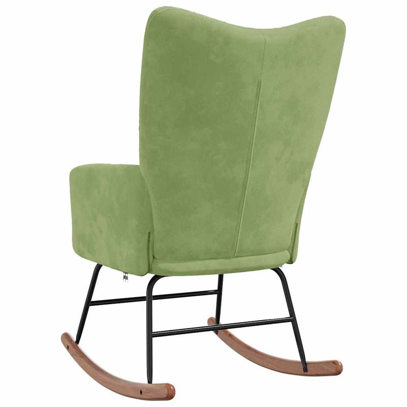 Scaun balansoar, verde deschis, catifea