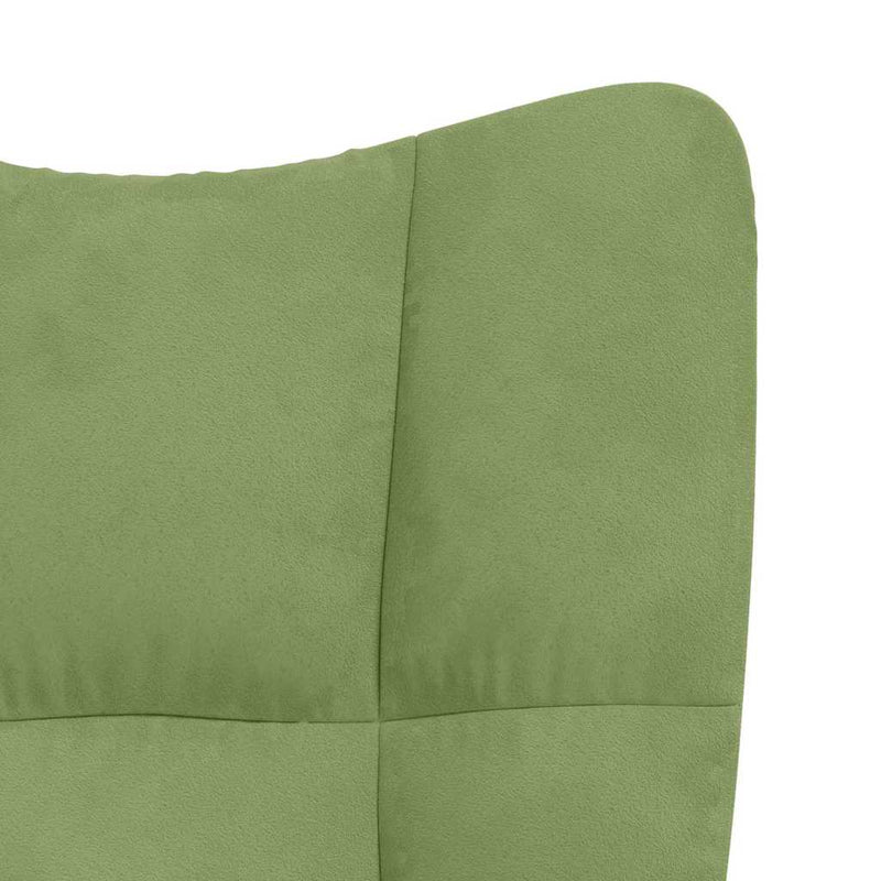 Scaun balansoar, verde deschis, catifea