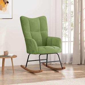Scaun balansoar, verde deschis, catifea