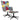 Scaun de relaxare cu taburet, textil, petice