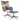 Scaun de relaxare cu taburet, textil, petice